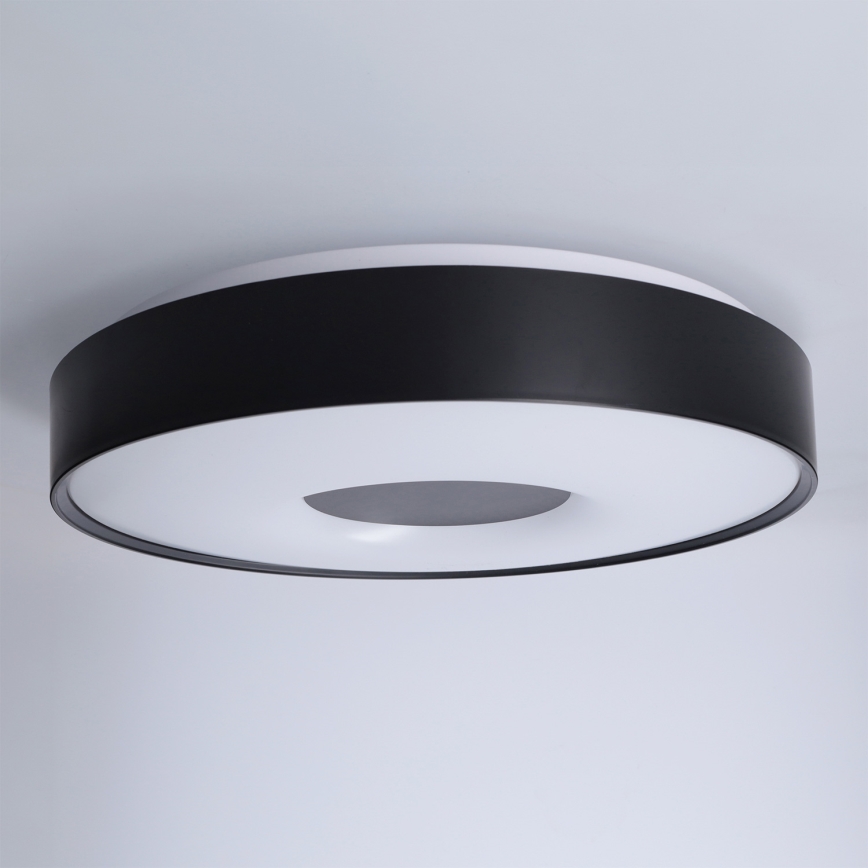 Brilagi - Dimmable LED Ceiling Light JAMIS LED/48W/230V 3000-6500K Ø 39 cm Black + Remote Control