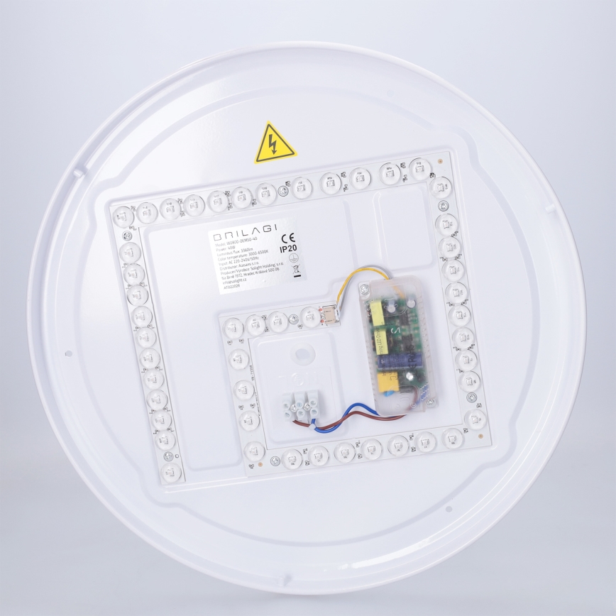 Brilagi - Dimmable LED Ceiling Light JAMIS LED/48W/230V 3000-6500K Ø 39 cm Black + Remote Control