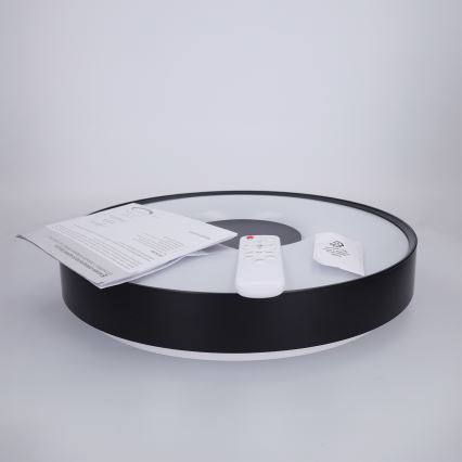 Brilagi - Dimmable LED Ceiling Light JAMIS LED/48W/230V 3000-6500K Ø 39 cm Black + Remote Control