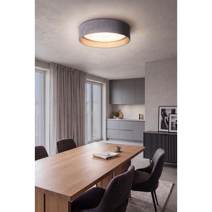BRILAGI - Dimmable LED Ceiling Light VELVET SMARTIX STARS LED/36W/230V 3000-6000K Ø 55 cm Gray/Gold Wi-Fi Tuya Beacon + Remote Control
