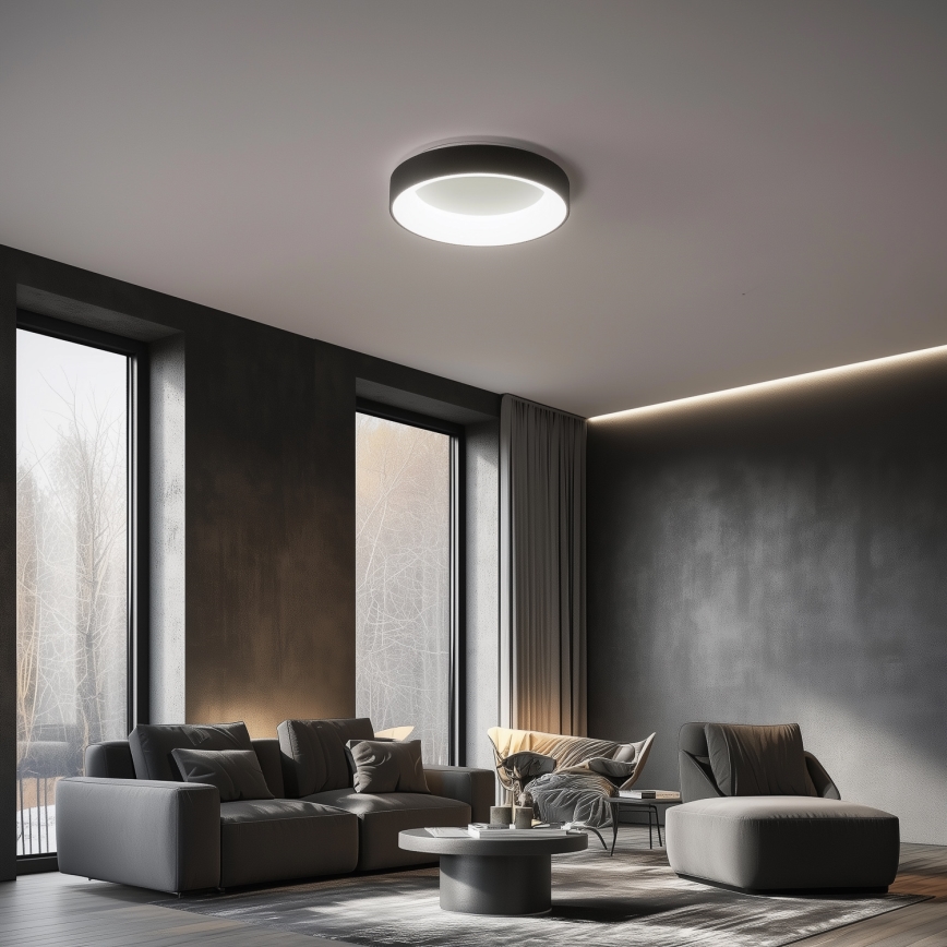 Brilagi - LED Dimmable ceiling light FALCON LED/40W/230V 3000-6500K d. 45 cm black + remote control