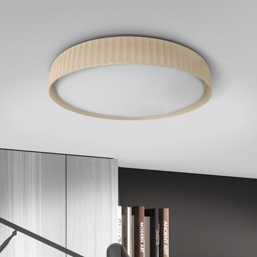 Brilagi - LUCIA Dimmable LED Ceiling Light 48W/230V 3000-6500K Ø41 cm Beige + Remote Control