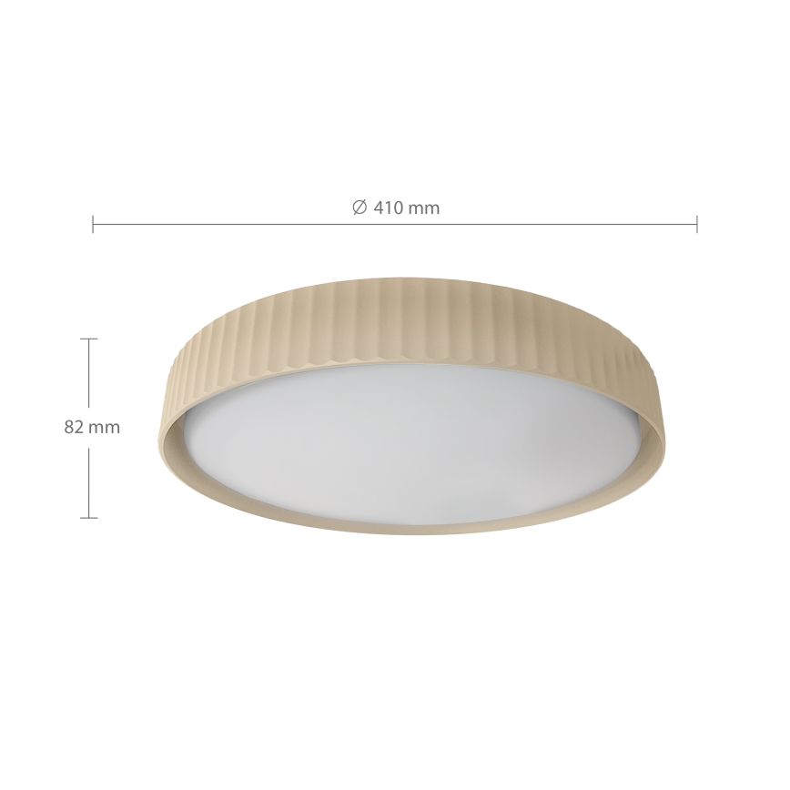 Brilagi - LUCIA Dimmable LED Ceiling Light 48W/230V 3000-6500K Ø41 cm Beige + Remote Control