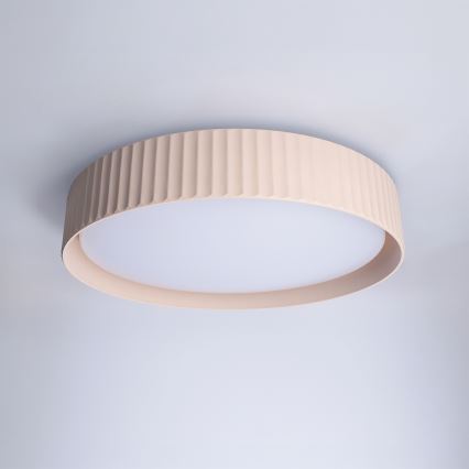 Brilagi - LUCIA Dimmable LED Ceiling Light LED/48W/230V 3000-6500K, 41 cm Diameter, Beige + Remote Control