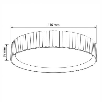Brilagi - LUCIA Dimmable LED Ceiling Light LED/48W/230V 3000-6500K, 41 cm Diameter, Beige + Remote Control