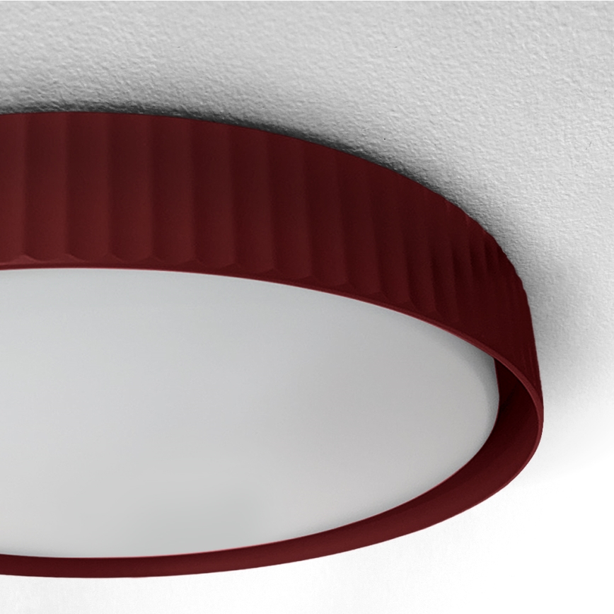 Brilagi - LUCIA Dimmable LED Ceiling Light, 48W/230V, 3000–6500K, Ø 41 cm, Red + Remote Control