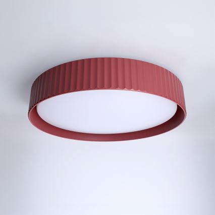 Brilagi - LUCIA Dimmable LED Ceiling Light, 48W/230V, 3000–6500K, Ø 41 cm, Red + Remote Control