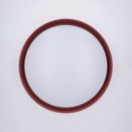 Brilagi - LUCIA Dimmable LED Ceiling Light, 48W/230V, 3000–6500K, Ø 41 cm, Red + Remote Control