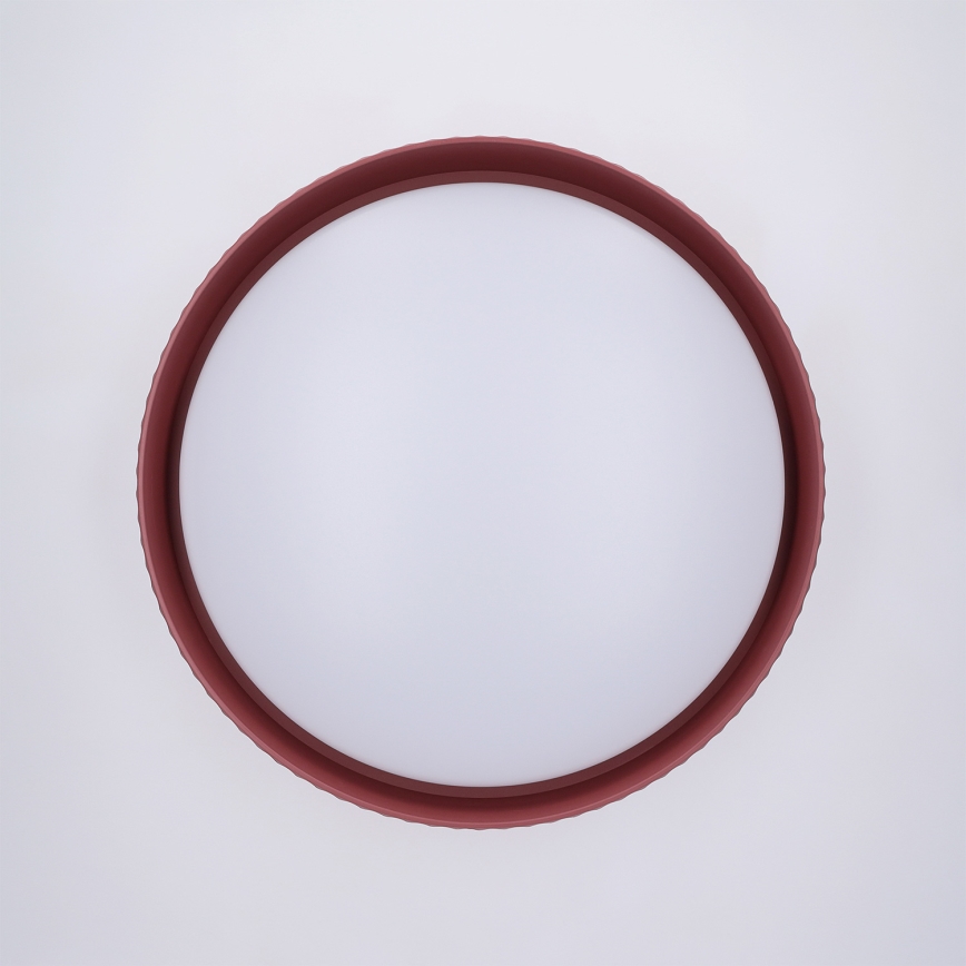 Brilagi - LUCIA Dimmable LED Ceiling Light, 48W/230V, 3000–6500K, Ø 41 cm, Red + Remote Control