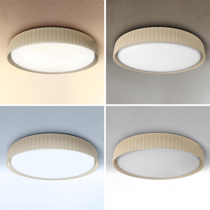 Brilagi - LUCIA Dimmable LED Ceiling Light LED/60W/230V 3000-6500K dia. 59 cm Beige + Remote Control