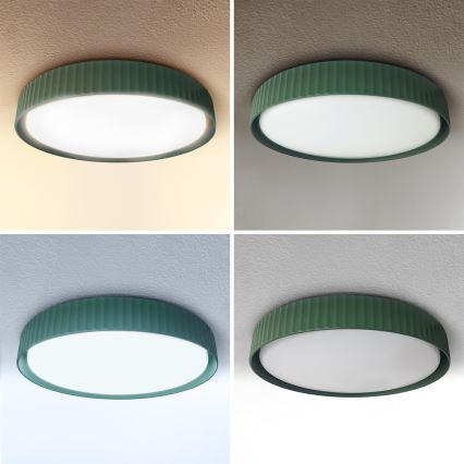 Brilagi - LUCIA LED Dimmable Ceiling Light LED/60W/230V 3000-6500K Ø 59 cm Green + Remote Control