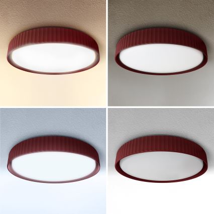 Brilagi - LUCIA Dimmable LED Ceiling Light LED/60W/230V 3000-6500K Ø 59 cm Red + Remote Control