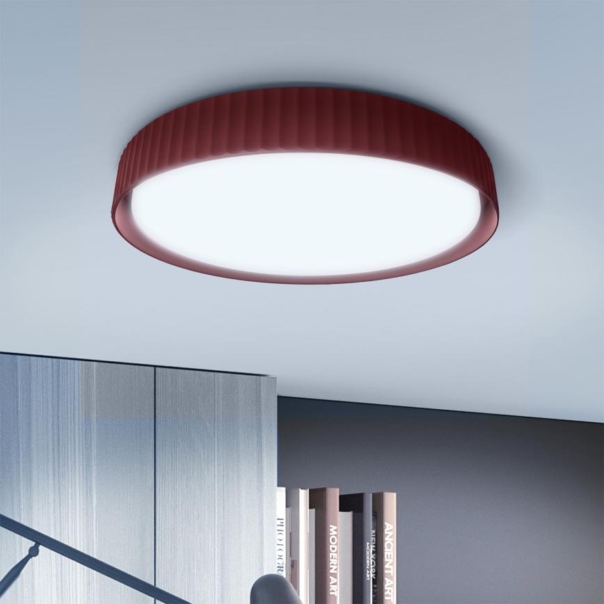 Brilagi - LUCIA Dimmable LED Ceiling Light LED/60W/230V 3000-6500K Ø 59 cm Red + Remote Control