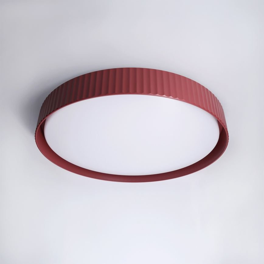 Brilagi - LUCIA LED Dimmable Ceiling Light, 60W / 230V, 3000–6500K, Ø 59 cm, Red + Remote Control
