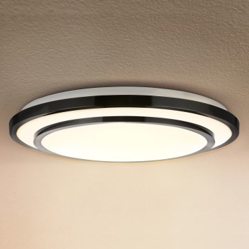 Brilagi - LED Dimmable ceiling light LUCIANO LED/48W/230V 3000-6500K ø 39 cm black + remote control