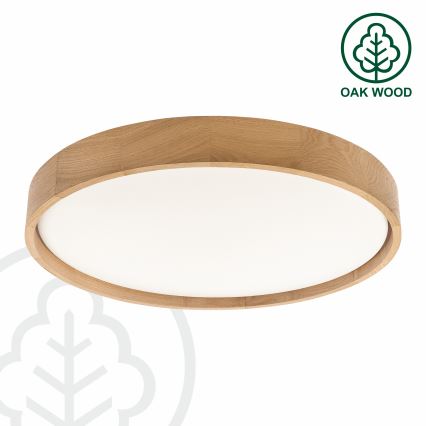 Brilagi - LED Dimmable Ceiling Light MANAROLA REMOTE LED/36W/230V 3000-6500K Ø 51 cm Oak + remote control