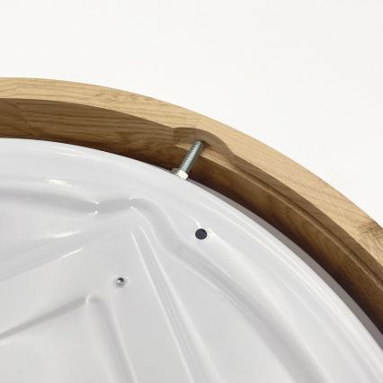 Brilagi - Dimmable LED Ceiling Light MANAROLA SMART 24W/230V 3000-6000K Wi-Fi Tuya Beacon Ø 41 cm Oak + Remote Control