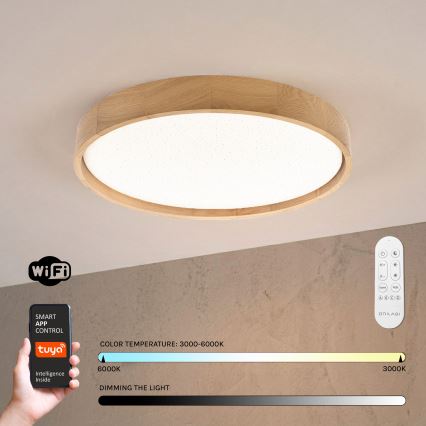 Brilagi - LED Dimmable Ceiling Light MANAROLA SMART STARS LED/36W/230V 3000-6000K Wi-Fi Tuya Beacon Ø 51 cm + remote control