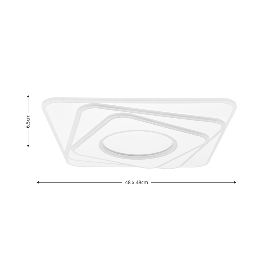 Brilagi - LED Dimmable ceiling light MODERN LED/100W/230V 2700-6500K 48x48 cm + remote control