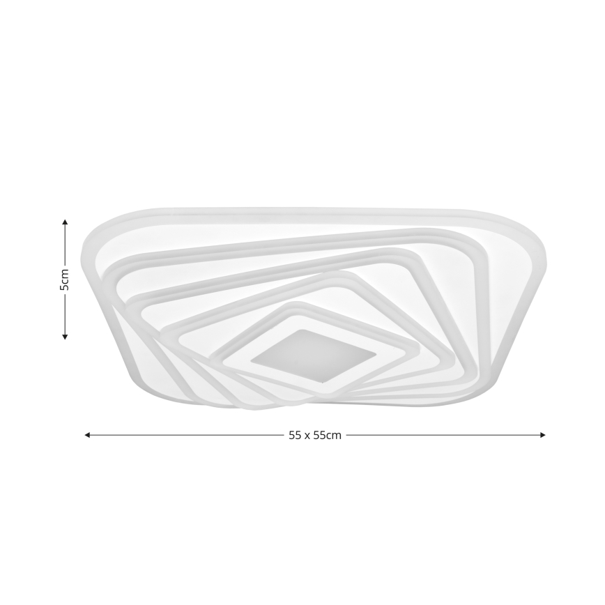 Brilagi - LED Dimmable ceiling light MODERN LED/210W/230V 2700-6500K 55x55 cm + remote control