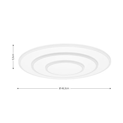 Brilagi - LED Dimmable ceiling light MODERN LED/58W/230V 2700-6500K d. 46,3 cm + remote control
