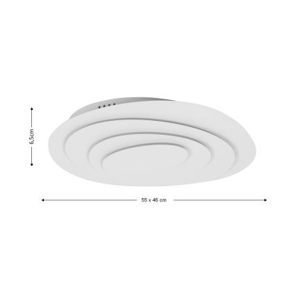 Brilagi - Dimmable LED ceiling light MODERN LED/67W/230V 3000-6000K 46x55 cm + remote control