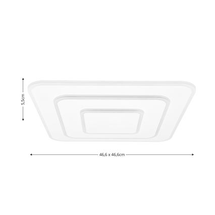 Brilagi - LED Dimmable ceiling light MODERN LED/72W/230V 2700-6500K 46,6x46,6 cm + remote control