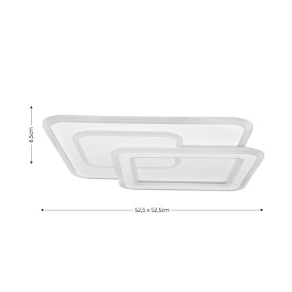 Brilagi - LED Dimmable ceiling light MODERN LED/80W/230V 2700-6500K 52,5x52,5 cm + remote control