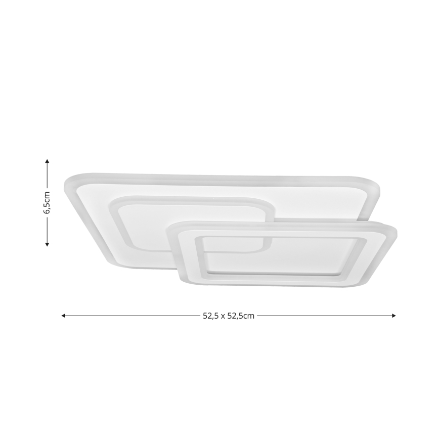 Brilagi - LED Dimmable ceiling light MODERN LED/80W/230V 2700-6500K 52,5x52,5 cm + remote control
