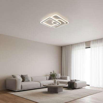 Brilagi - LED Dimmable Ceiling Light MODERN LED/80W/230V 3000-6000K 52,5x52,5 cm + remote control