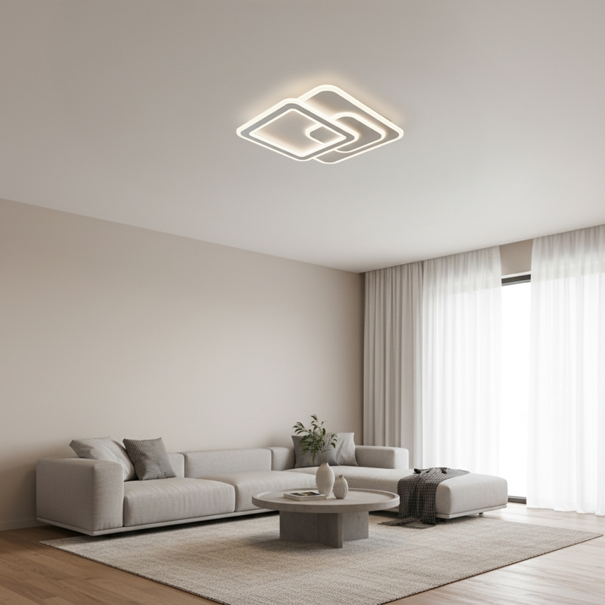 Brilagi - LED Dimmable Ceiling Light MODERN LED/80W/230V 3000-6000K 52,5x52,5 cm + remote control