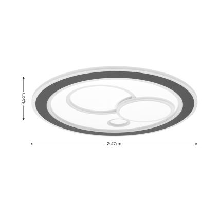 Brilagi - LED Dimmable ceiling light MODERN LED/89W/230V 2700-6500K d. 47 cm + remote control