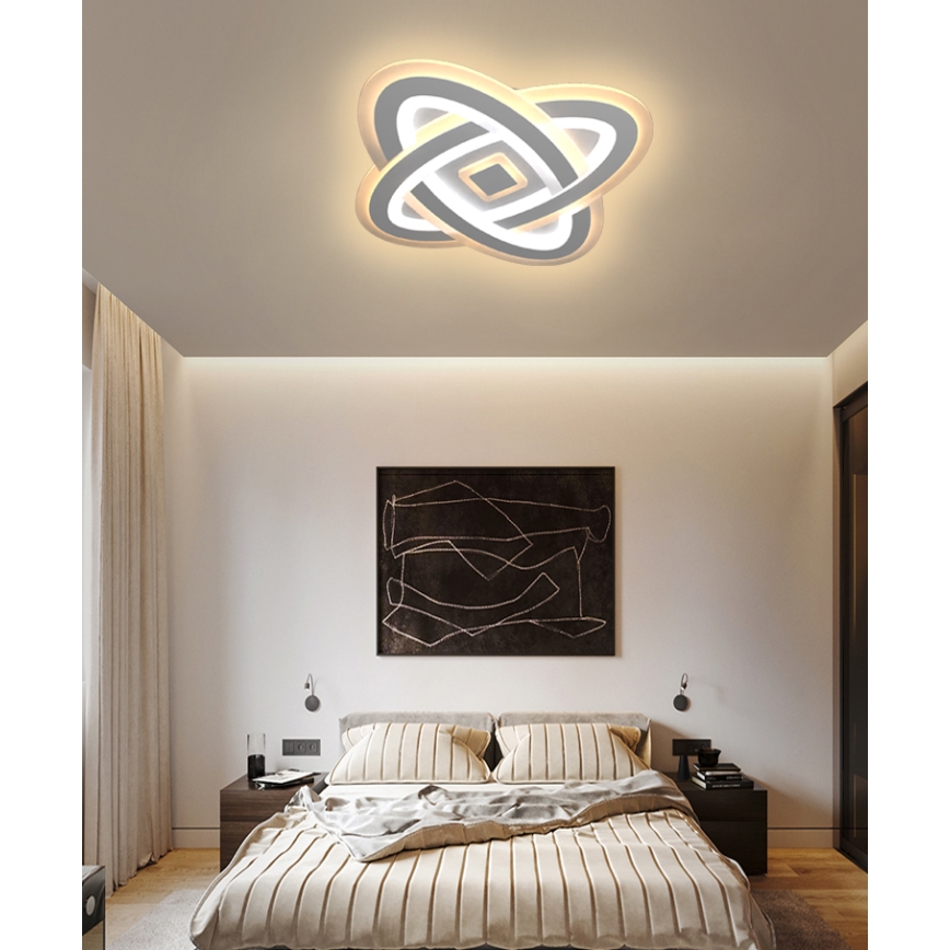 Brilagi - LED Dimmable ceiling light MODERN LED/90W/230V 2700-6500K 48x48 cm+ remote control