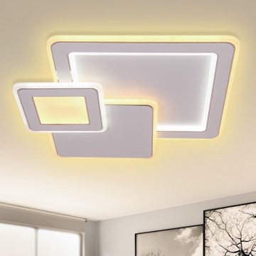 Brilagi - LED Dimmable ceiling light MODERN LED/93W/230V 2700-6500K 48,5x48,5 cm + remote control