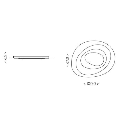 BRILAGI - LED Dimmable ceiling light MODERN MAXI LED/105W/230V 3000-6000K 83,5x100 cm + remote control