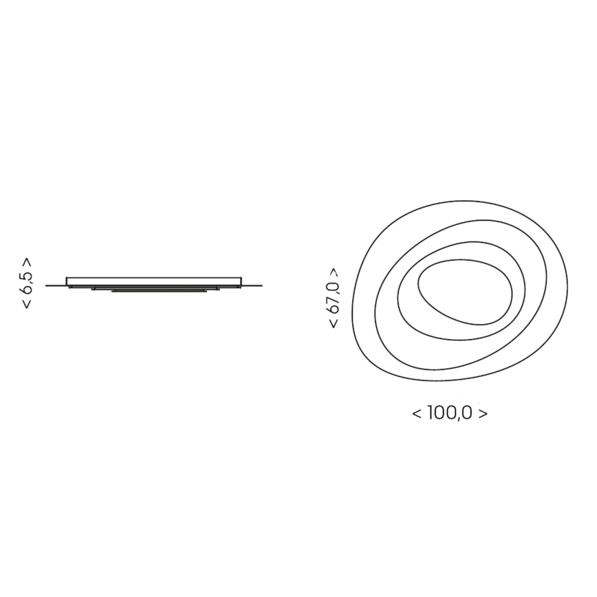 BRILAGI - LED Dimmable ceiling light MODERN MAXI LED/105W/230V 3000-6000K 83,5x100 cm + remote control