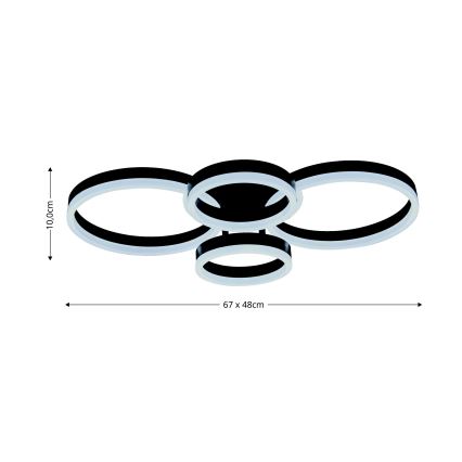 Brilagi - LED Dimmable ceiling light ORBITS LED/49W/230V 3000/4000/6000K + remote control