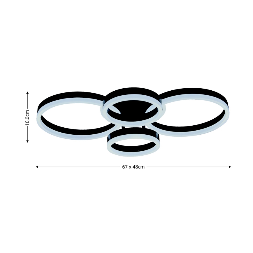 Brilagi - LED Dimmable ceiling light ORBITS LED/49W/230V 3000/4000/6000K + remote control