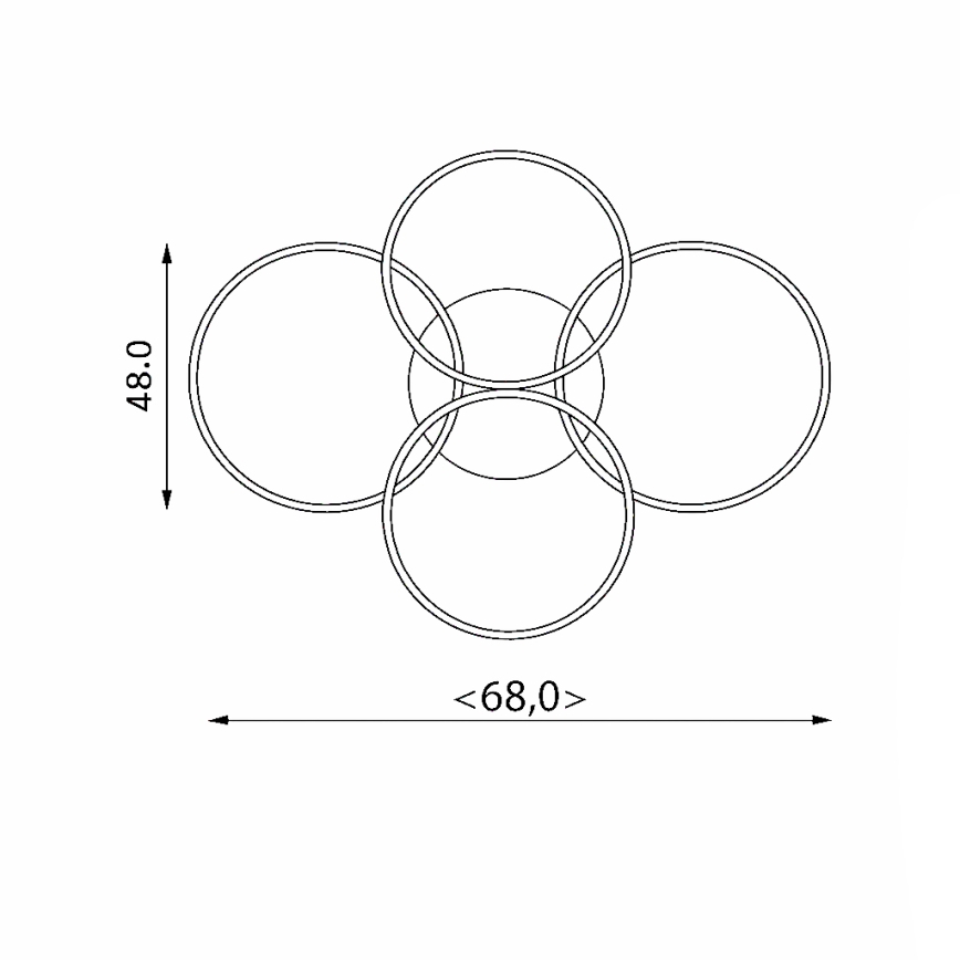 Brilagi - LED Dimmable ceiling light ORBITS LED/49W/230V 3000-6000K + remote control