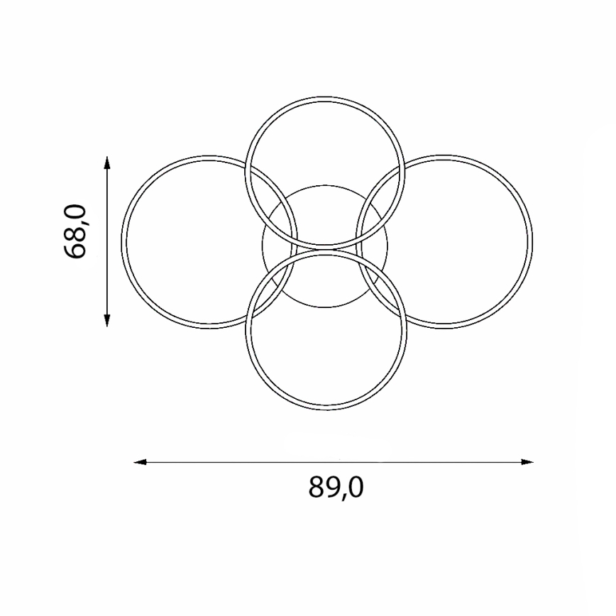 Brilagi - LED Dimmable ceiling light ORBITS LED/52W/230V 3000-6000K + remote control