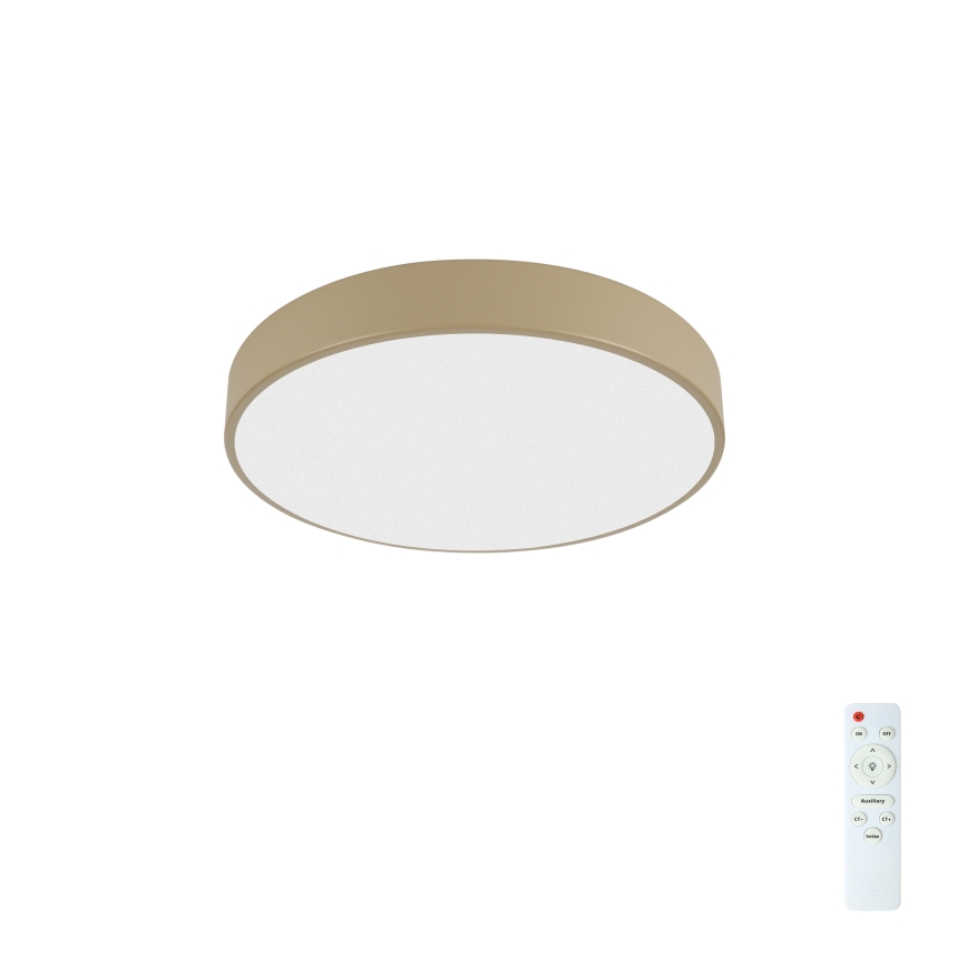 Brilagi - Dimmable LED Ceiling Light POOL LED/36W/230V 3000-6000K 30 cm Beige + Remote Control