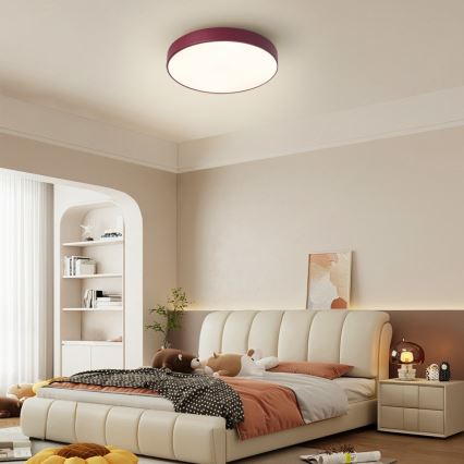 Brilagi - POOL LED Dimmable ceiling light LED/36W/230V 3000-6000K Ø 30 cm burgundy + remote control