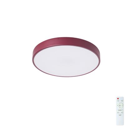 Brilagi - POOL LED Dimmable ceiling light LED/36W/230V 3000-6000K Ø 30 cm burgundy + remote control