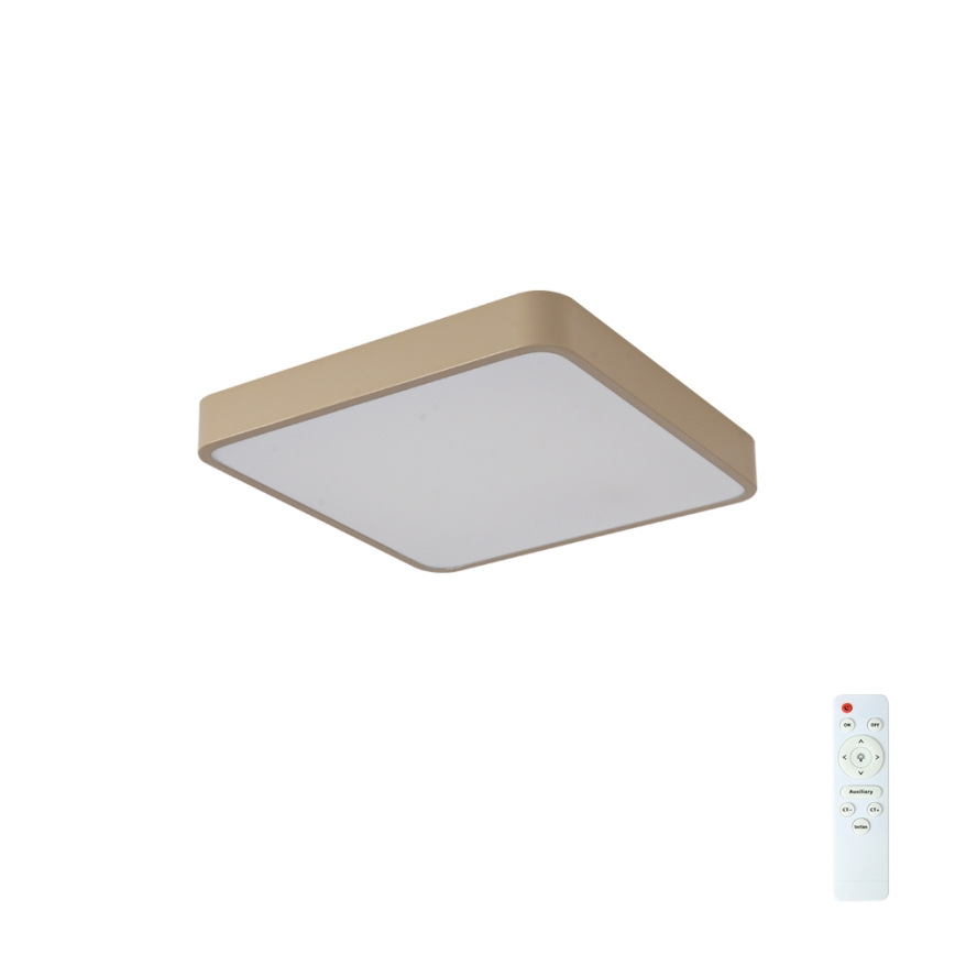 Brilagi - POOL LED Dimmable Ceiling Light LED/36W/230V 3000-6000K 40x40 cm Beige + Remote Control