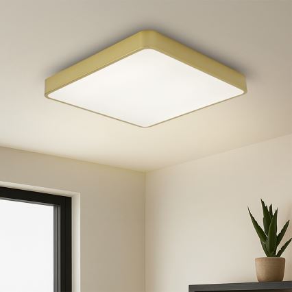 Brilagi - LED Dimmable Ceiling Light POOL LED/36W/230V 3000-6000K 40x40 cm Gold + Remote Control