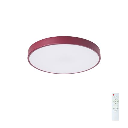 Brilagi - POOL LED Dimmable Ceiling Light LED/48W/230V 3000-6000K Ø 40 cm Burgundy + Remote Control