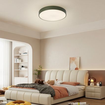 Brilagi - POOL LED Dimmable Ceiling Light LED/48W/230V 3000-6000K Ø 40 cm Green + Remote Control