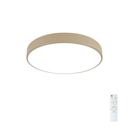 Brilagi - LED Dimmable Ceiling Lamp POOL LED/48W/230V 3000-6000K Ø 40 cm beige + remote control