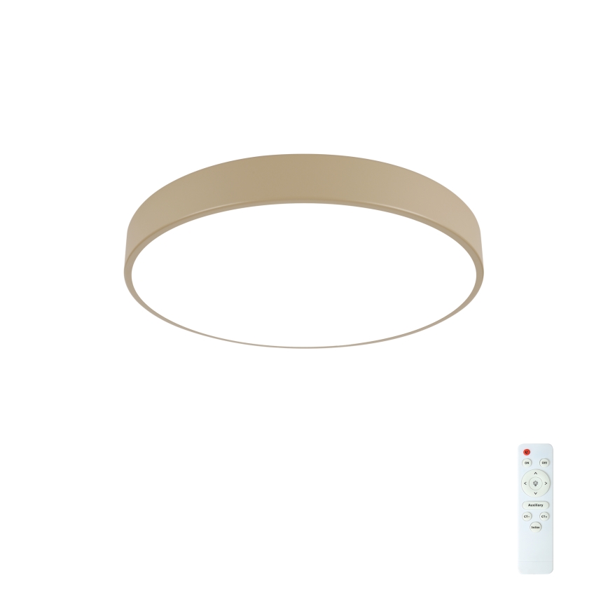 Brilagi - LED Dimmable Ceiling Lamp POOL LED/48W/230V 3000-6000K Ø 40 cm beige + remote control