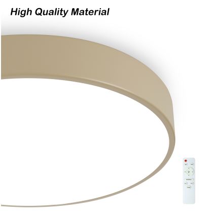 Brilagi - LED Dimmable Ceiling Lamp POOL LED/60W/230V 3000-6000K 50 cm Beige + Remote Control